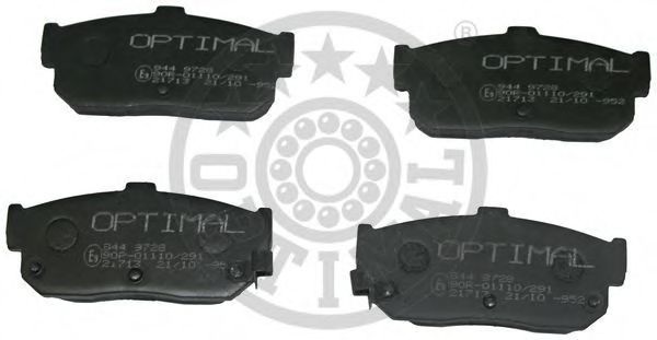 Комплект тормозных колодок, дисковый тормоз 9728 OPTIMAL