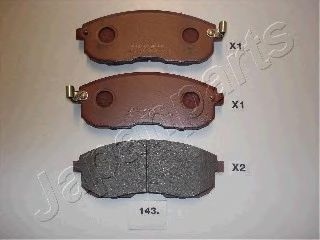 Комплект тормозных колодок, дисковый тормоз PA-143AF JAPANPARTS