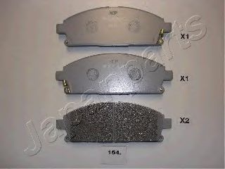 Комплект тормозных колодок, дисковый тормоз PA-154AF JAPANPARTS