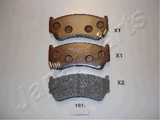 Комплект тормозных колодок, дисковый тормоз PA-191AF JAPANPARTS