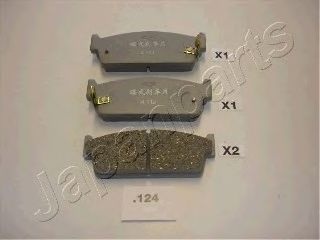 Комплект тормозных колодок, дисковый тормоз PP-124AF JAPANPARTS
