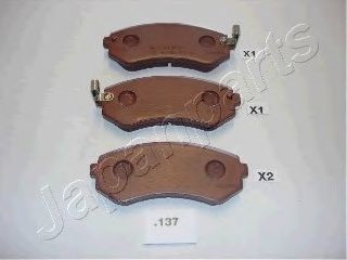 Комплект тормозных колодок, дисковый тормоз PP-137AF JAPANPARTS