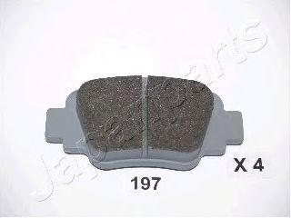 Комплект тормозных колодок, дисковый тормоз PP-197AF JAPANPARTS