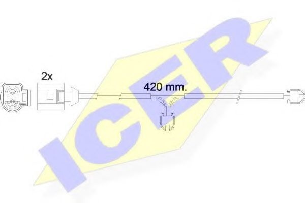 Сигнализатор, износ тормозных колодок 610476 E C ICER