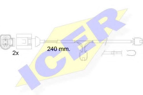 Сигнализатор, износ тормозных колодок 610546 E C ICER