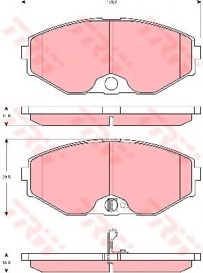 Комплект тормозных колодок, дисковый тормоз GDB3273 TRW
