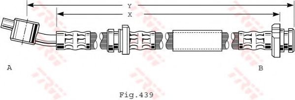 Тормозной шланг PHD486 TRW