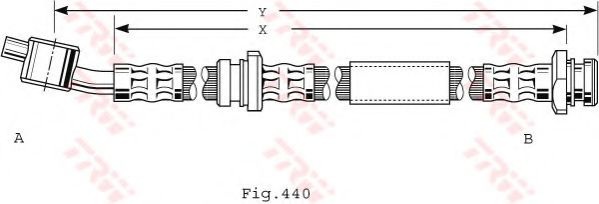Тормозной шланг PHD487 TRW