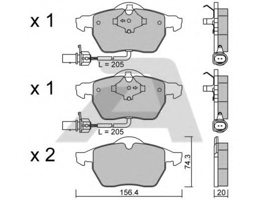 Комплект тормозных колодок, дисковый тормоз BPVW-1010 AISIN