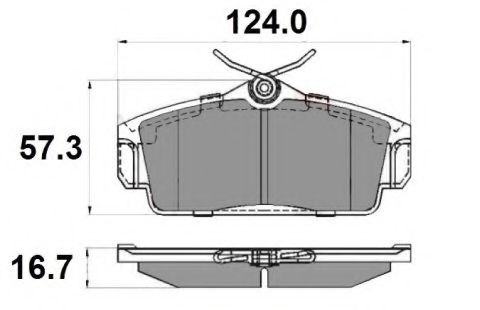 Комплект тормозных колодок, дисковый тормоз NP2093 NATIONAL