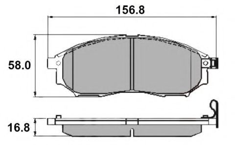 Комплект тормозных колодок, дисковый тормоз NP2287 NATIONAL