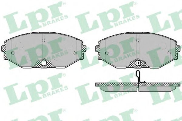 Комплект тормозных колодок, дисковый тормоз 05P1357 LPR