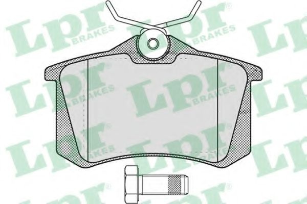 Комплект тормозных колодок, дисковый тормоз 05P1788 LPR