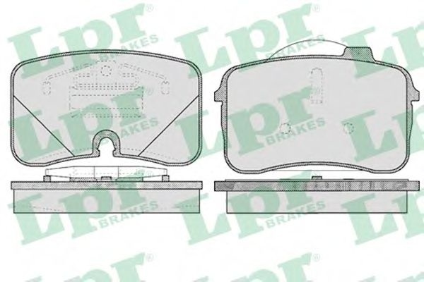 Комплект тормозных колодок, дисковый тормоз 05P476 LPR