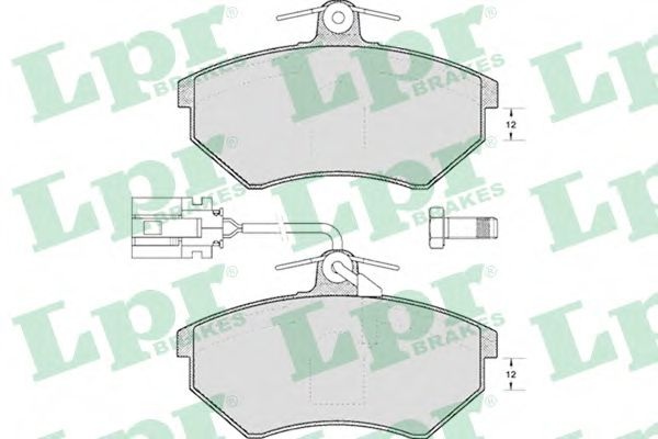 Комплект тормозных колодок, дисковый тормоз 05P495 LPR