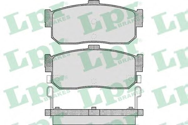 Комплект тормозных колодок, дисковый тормоз 05P602 LPR