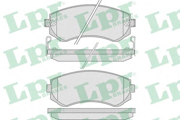 Комплект тормозных колодок, дисковый тормоз 05P856 LPR