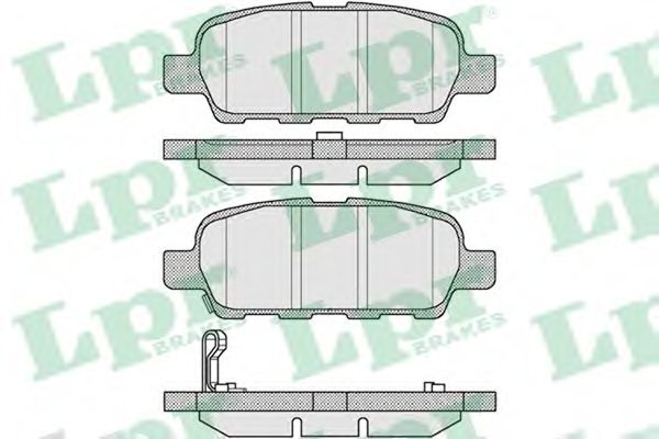 Комплект тормозных колодок, дисковый тормоз 05P857 LPR