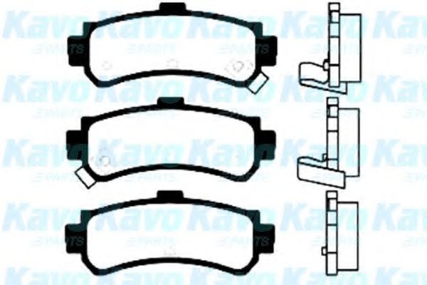Комплект тормозных колодок, дисковый тормоз BP-6555 KAVO PARTS