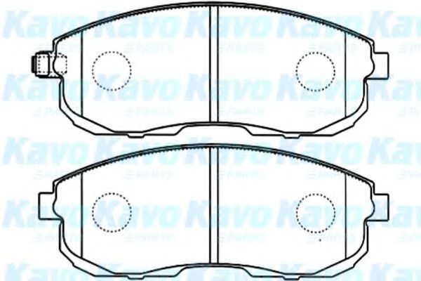 Комплект тормозных колодок, дисковый тормоз BP-6567 KAVO PARTS