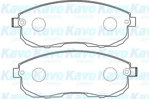 Комплект тормозных колодок, дисковый тормоз BP-6602 KAVO PARTS