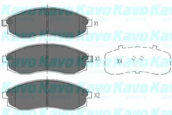 Комплект тормозных колодок, дисковый тормоз KBP-5517 KAVO PARTS