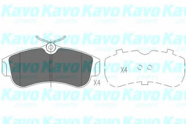 Комплект тормозных колодок, дисковый тормоз KBP-6502 KAVO PARTS