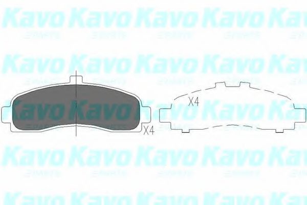 Комплект тормозных колодок, дисковый тормоз KBP-6505 KAVO PARTS