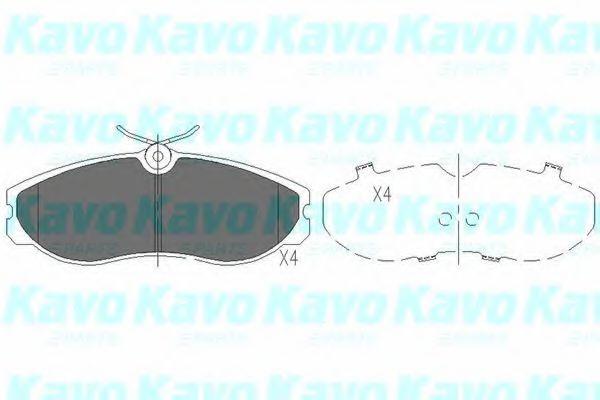 Комплект тормозных колодок, дисковый тормоз KBP-6506 KAVO PARTS