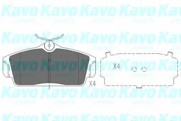 Комплект тормозных колодок, дисковый тормоз KBP-6509 KAVO PARTS