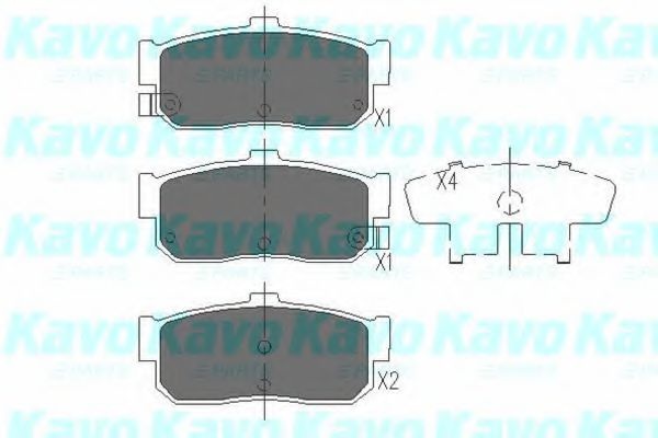 Комплект тормозных колодок, дисковый тормоз KBP-6512 KAVO PARTS