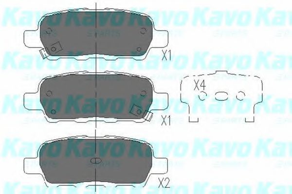 Комплект тормозных колодок, дисковый тормоз KBP-6517 KAVO PARTS