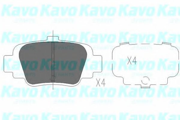 Комплект тормозных колодок, дисковый тормоз KBP-6547 KAVO PARTS