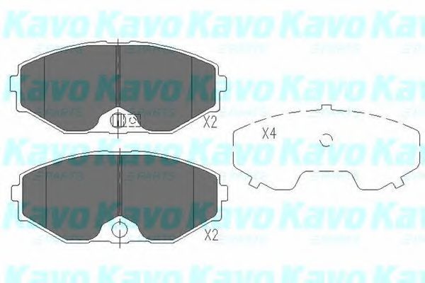 Комплект тормозных колодок, дисковый тормоз KBP-6553 KAVO PARTS