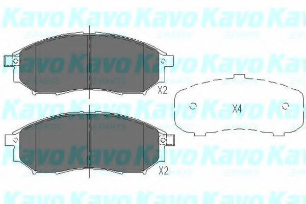 Комплект тормозных колодок, дисковый тормоз KBP-6567 KAVO PARTS