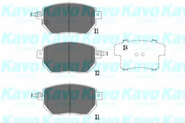 Комплект тормозных колодок, дисковый тормоз KBP-6573 KAVO PARTS