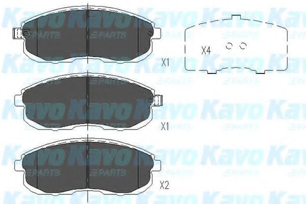 Комплект тормозных колодок, дисковый тормоз KBP-6579 KAVO PARTS