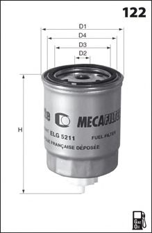 Топливный фильтр ELG5320 MECAFILTER