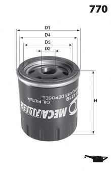 Масляный фильтр H73 MECAFILTER
