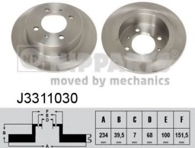 Тормозной диск J3311030 NIPPARTS
