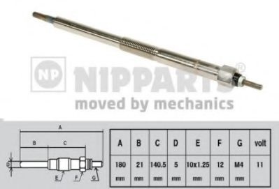 Свеча накаливания J5711026 NIPPARTS