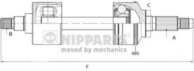 Приводной вал N2801001 NIPPARTS