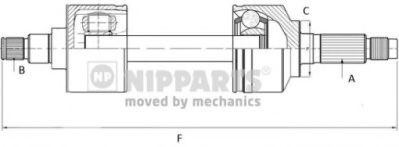 Приводной вал N2811008 NIPPARTS