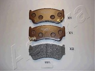 Комплект тормозных колодок, дисковый тормоз 50-01-191 ASHIKA