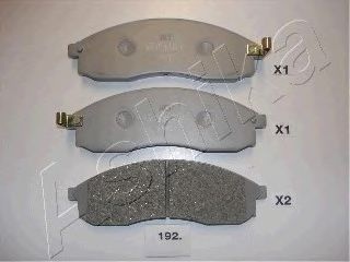 Комплект тормозных колодок, дисковый тормоз 50-01-192 ASHIKA