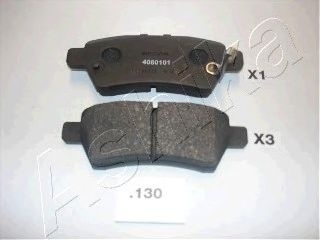 Комплект тормозных колодок, дисковый тормоз 51-01-130 ASHIKA