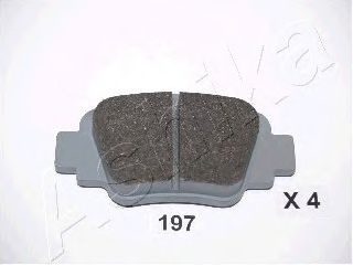 Комплект тормозных колодок, дисковый тормоз 51-01-197 ASHIKA