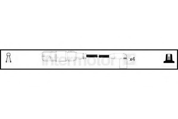 Комплект проводов зажигания 73694 STANDARD