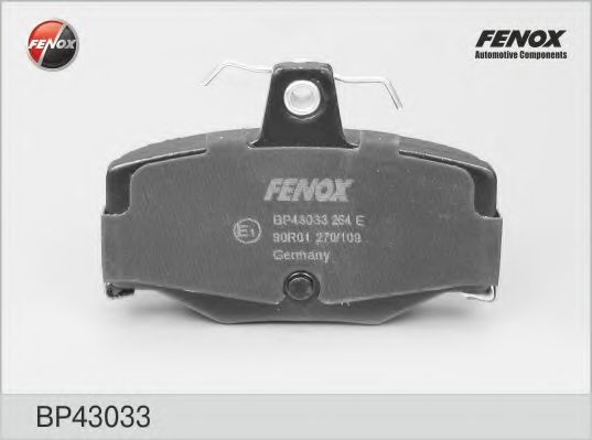 Комплект тормозных колодок, дисковый тормоз BP43033 FENOX