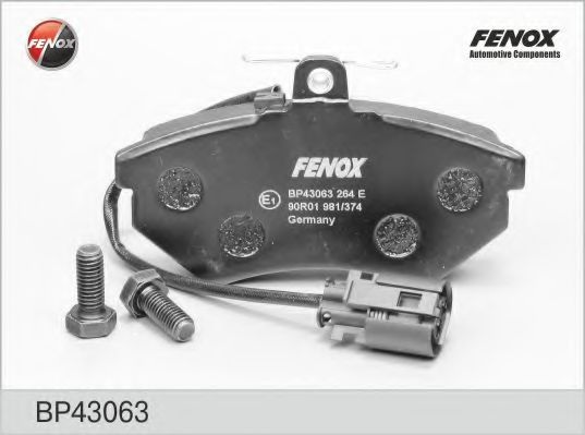 Комплект тормозных колодок, дисковый тормоз BP43063 FENOX